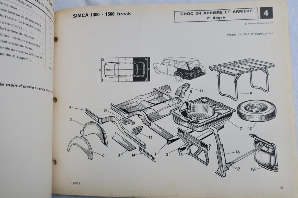 ASSURANCES TECHNIQUES DE L’EXPERTISE AUTOMOBILE 1966 SIMCA 1300-1500