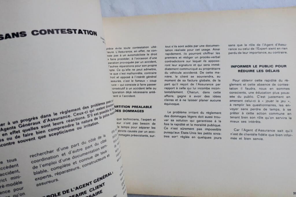 ASSURANCES TECHNIQUES DE L’EXPERTISE AUTOMOBILE 1966 SIMCA 1300-1500