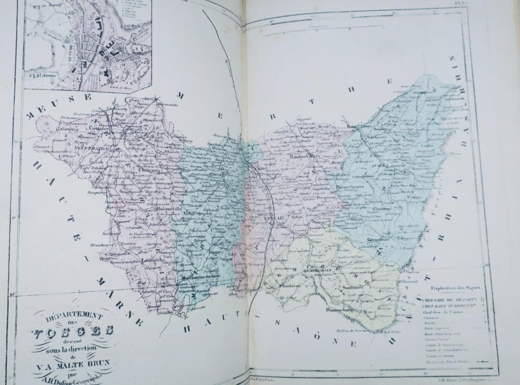 Illustrierter Atlas von Frankreich mit 92 Karten