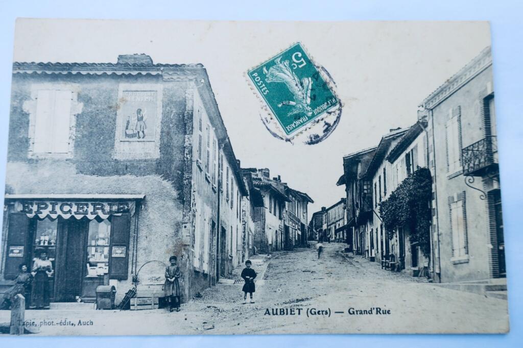 Aubiet Grand&rsquo;rue GERS 1908 épicerie