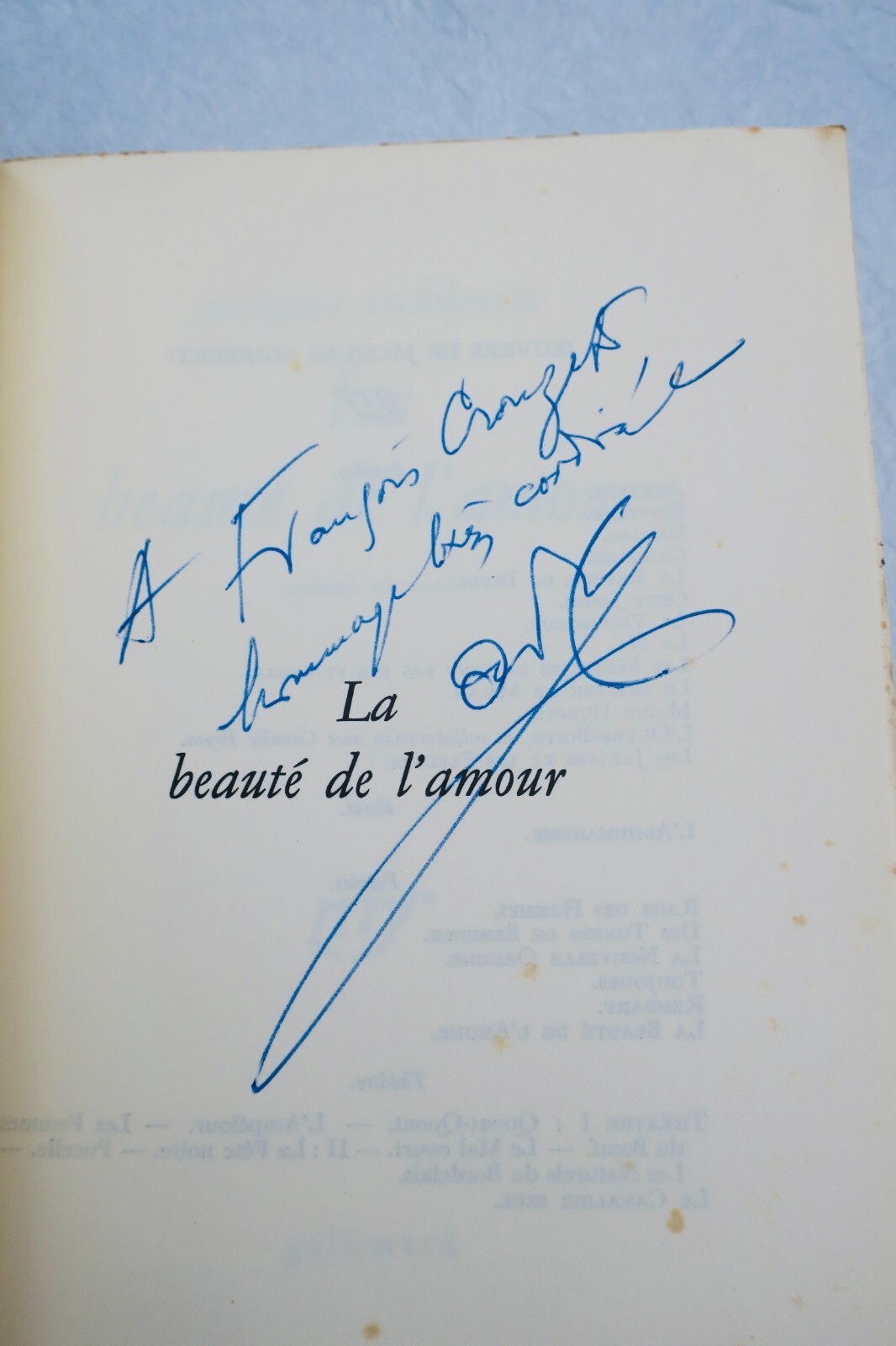 Audiberti Jacques La beauté De l'amour. Edition originale + dédicace – Image 5