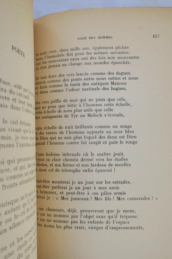 AUDIBERTI Jacques Race des hommes + dédicace