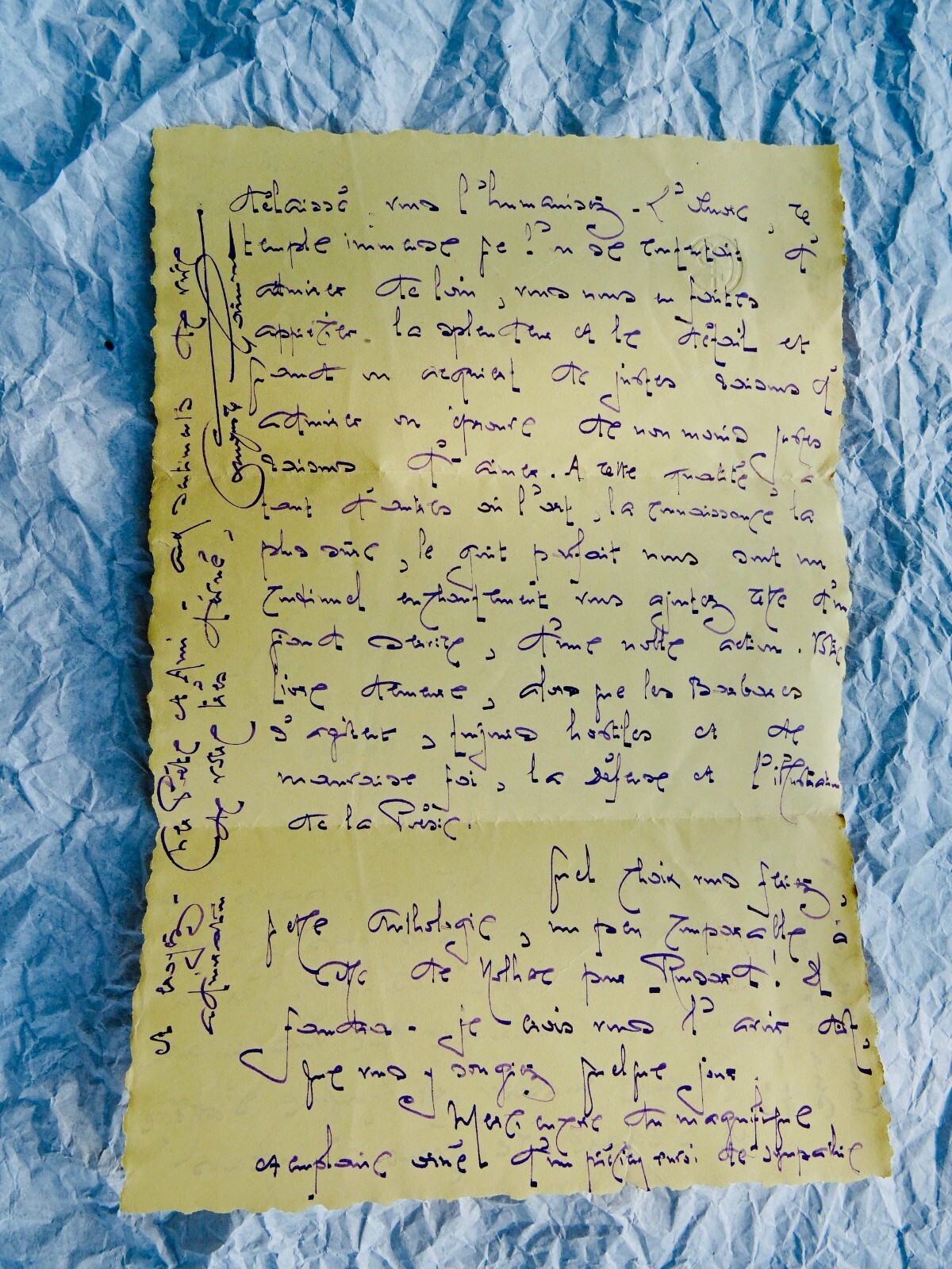 Auguste Garnier Lettre autographe - La Librairie Antique