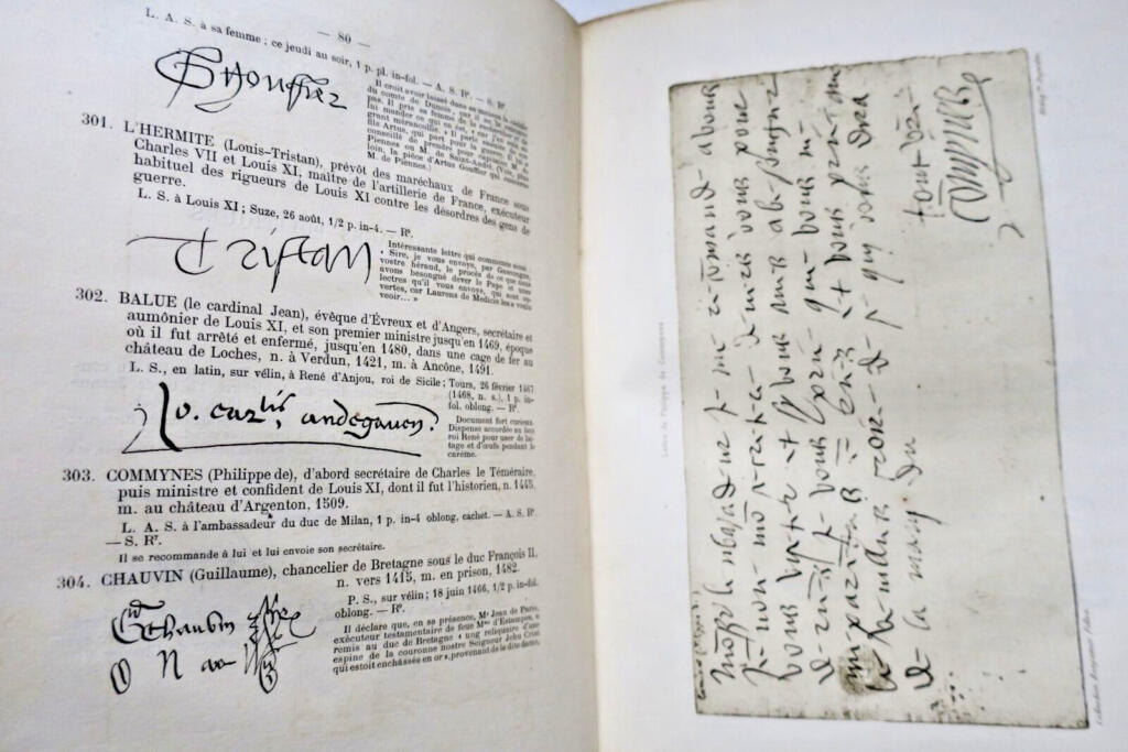 Autographes et des documents historiques composant la collection Fillon 1878