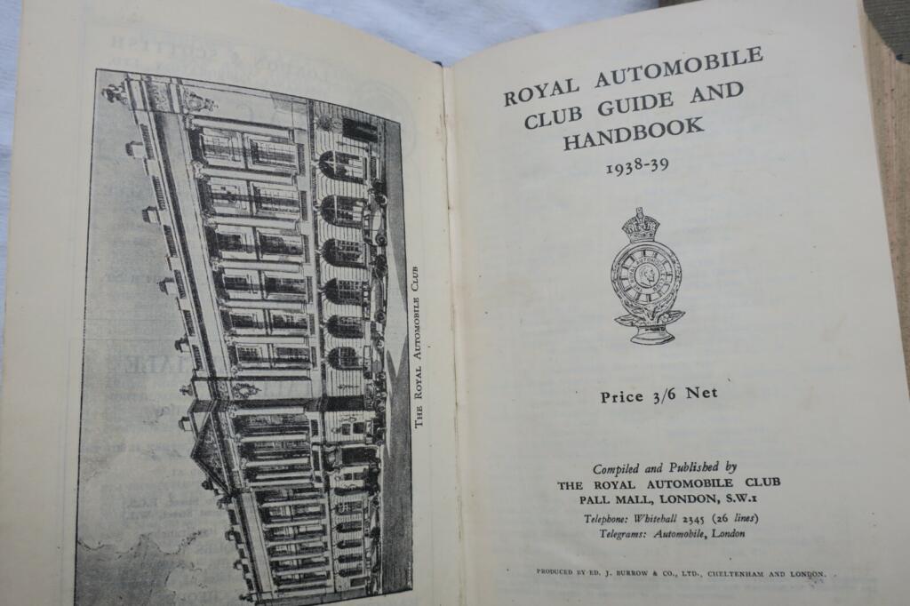 Britische Motorfahrer-Führer und Handbücher von 1938-1939