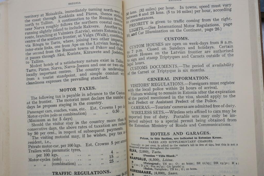 Britische Motorfahrer-Führer und Handbücher von 1938-1939
