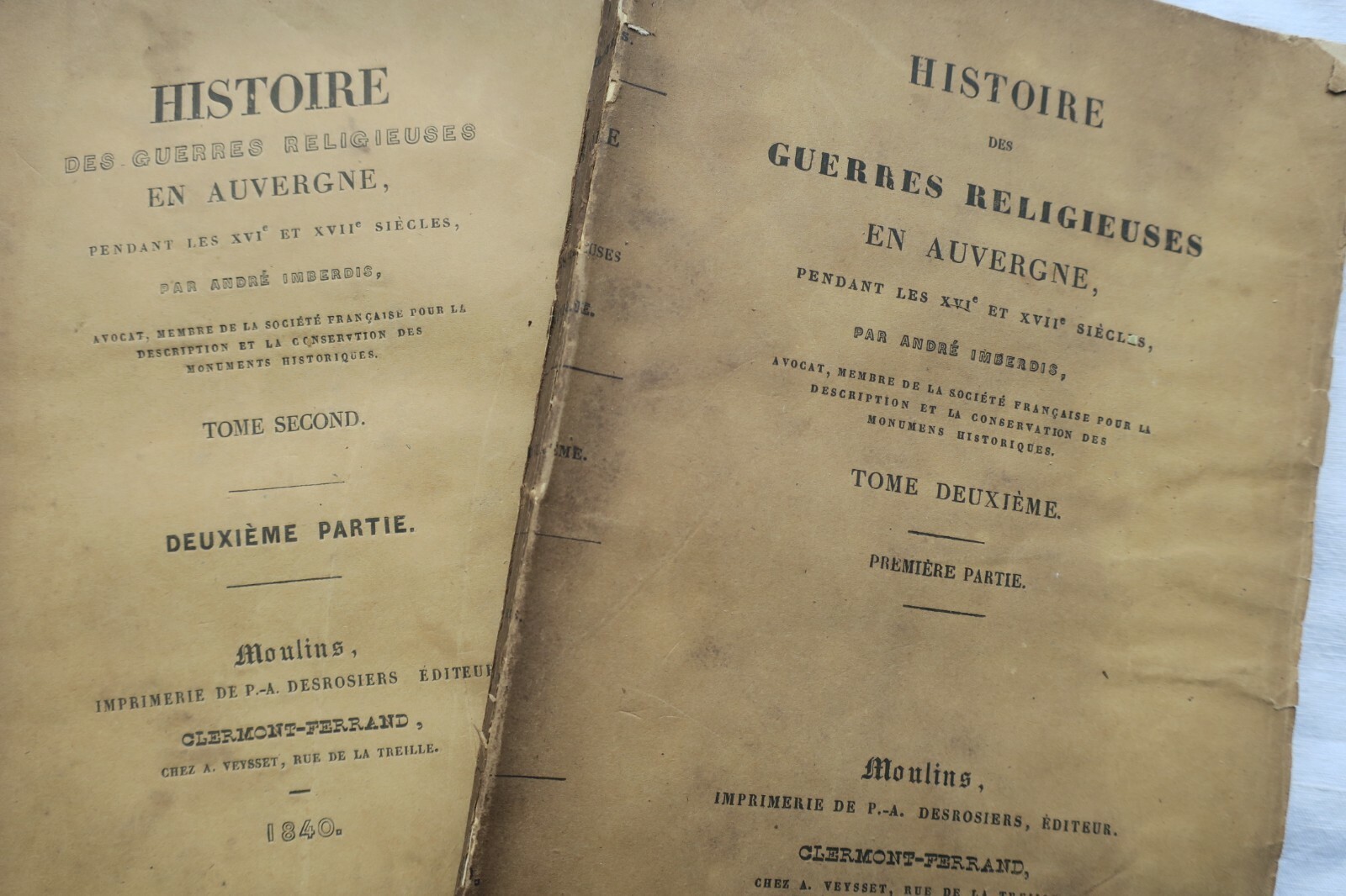 AUVERGNE HISTOIRE DES GUERRES RELIGIEUSES EN AUVERGNE PENDANT LES XVIe & XVIIe – Image 12