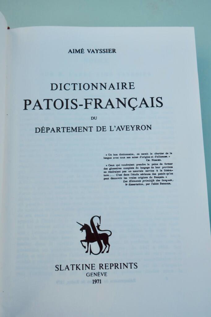 Wörterbuch des Aveyron-Dialekts