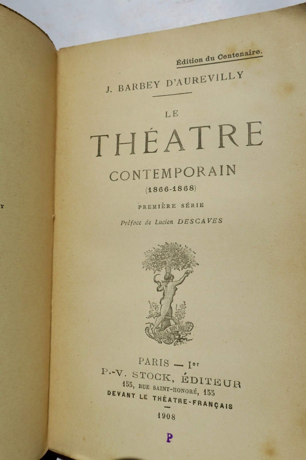 Contemporary Theatre Insights<span class="lla-card-orig-wrap"><span class="lla-card-orig">❦ BARBEY D’ AUREVILLY . Jules Le THEATRE Contemporain 1908</span></span> - La Librairie Antique