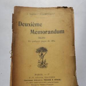 Zweites Memorandum von Barbey d'Aurevilly