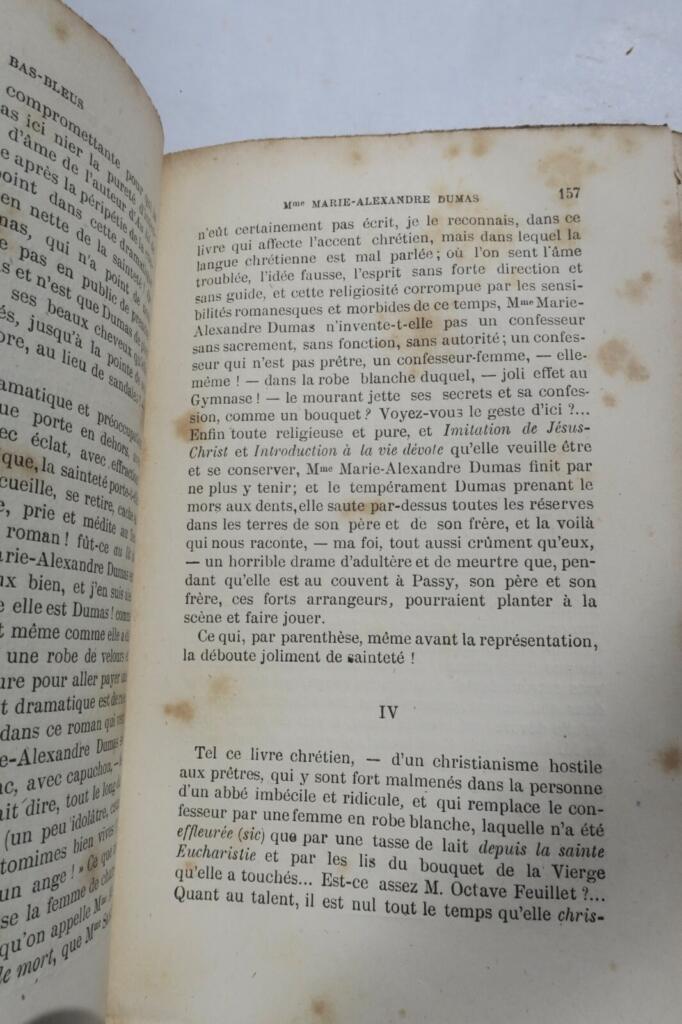 BARBEY D’AUREVILLY (Jules) les Bas-Bleus 1878