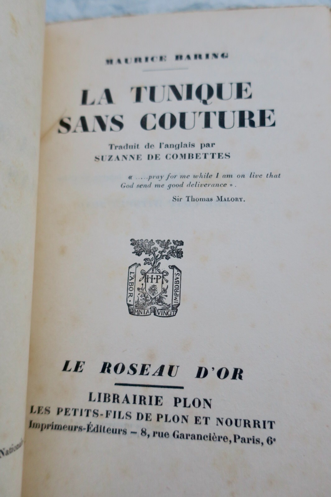 Maurice Baring’s seamless tunic in French first edition - Image 6