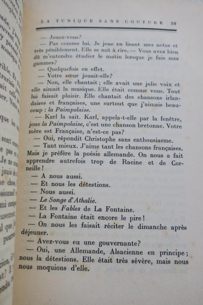 Signed French edition of a classic