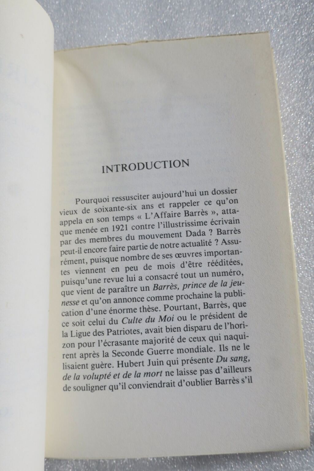 The Barrès Affair: Critical Study