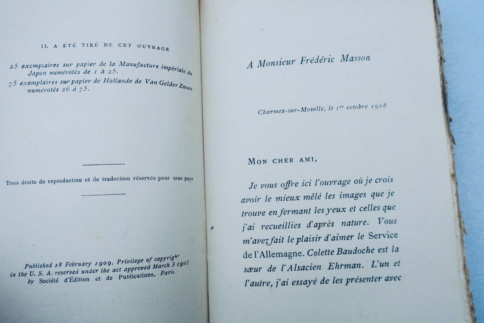 Ein Mädchen aus Metz: Östliche Bastionen<span class="lla-card-orig-wrap"><span class="lla-card-orig">❦ Barres Maurice Colette Baudoche. Histoire d’une jeune fille de Metz. Les Bastion</span></span> - La Librairie Antique