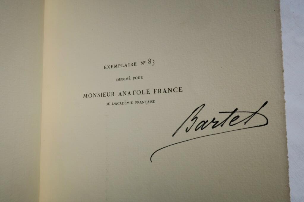 BARTET Causerie sur l’art dramatique 1903 ex. Anatole France
