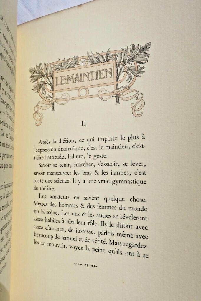 BARTET Causerie sur l’art dramatique 1903 ex. Anatole France