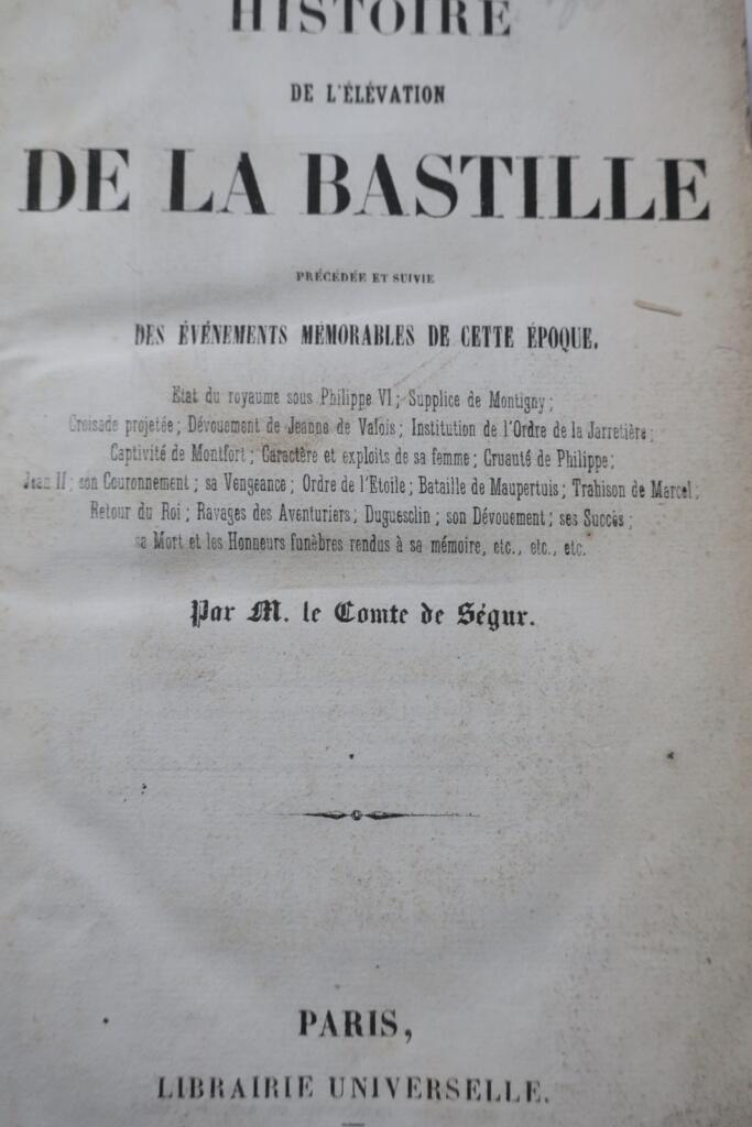 Bastille Histoire de l’élévation de la Bastille 1847