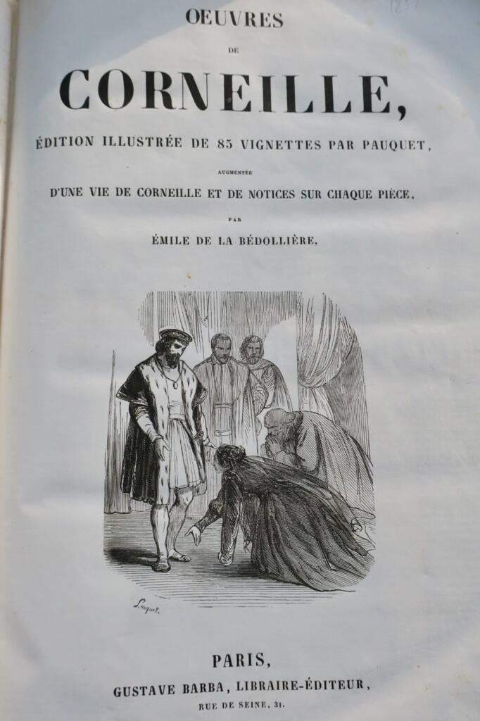 BEDOLLIERE. Oeuvres de Corneille & de Racine. Ausgabe mit Illustrationen