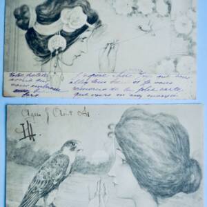 Belle époque 2 cartes-postales B. PATELLA 1904