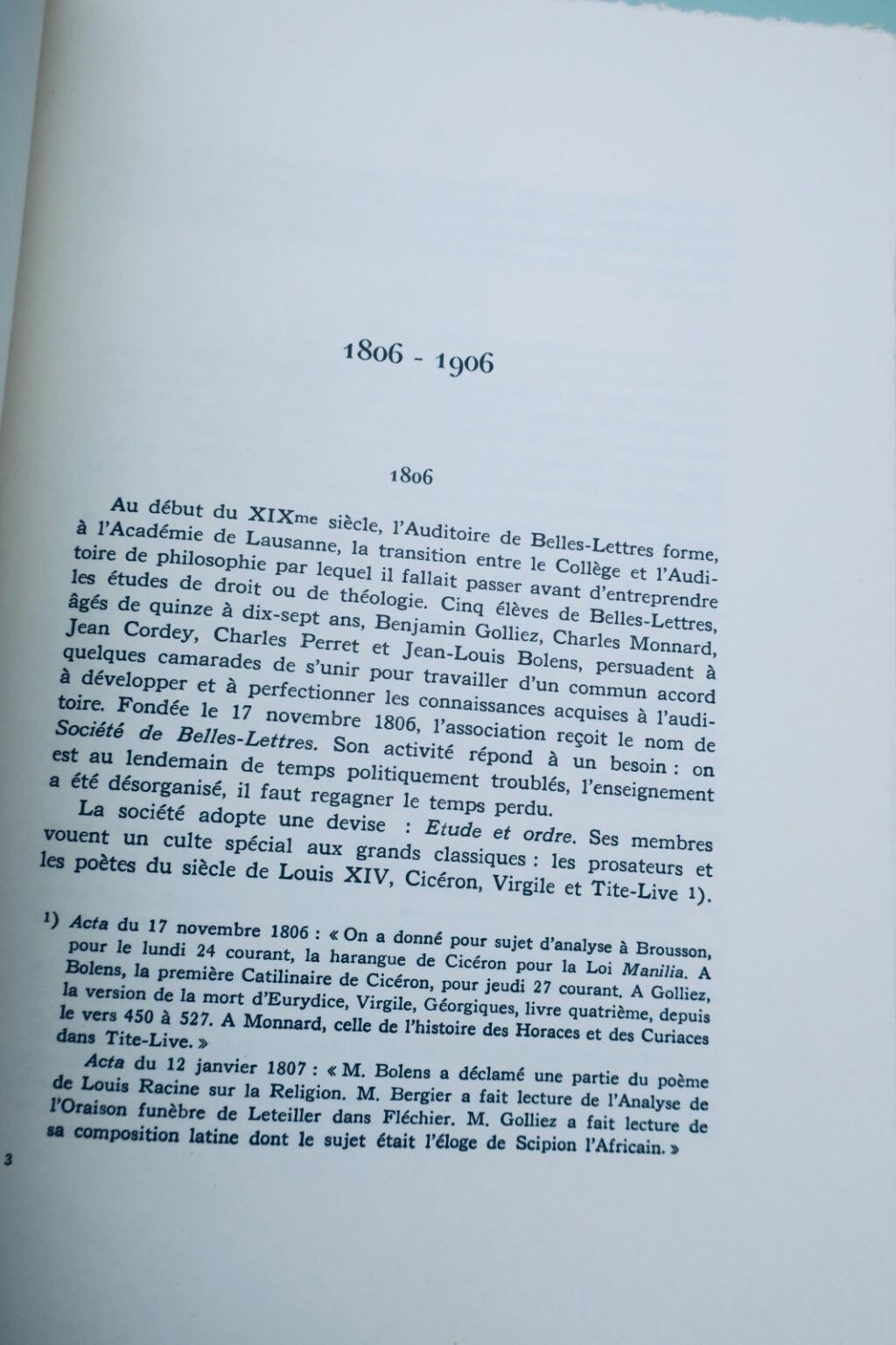 Golden Book of Lausanne's 150th Anniversary