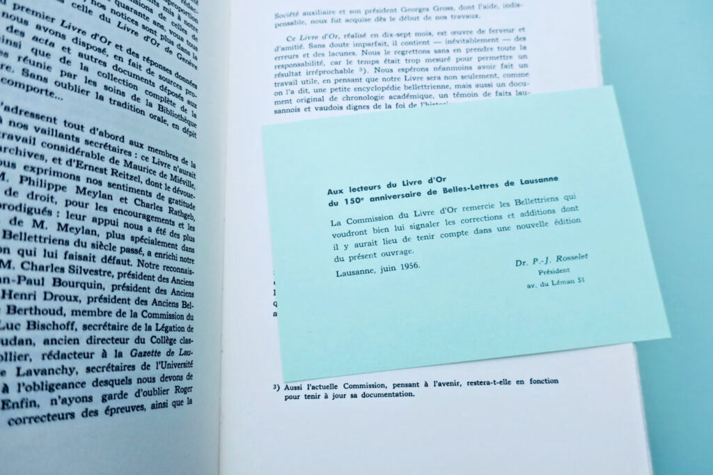 Golden Book of Lausanne's 150th Anniversary