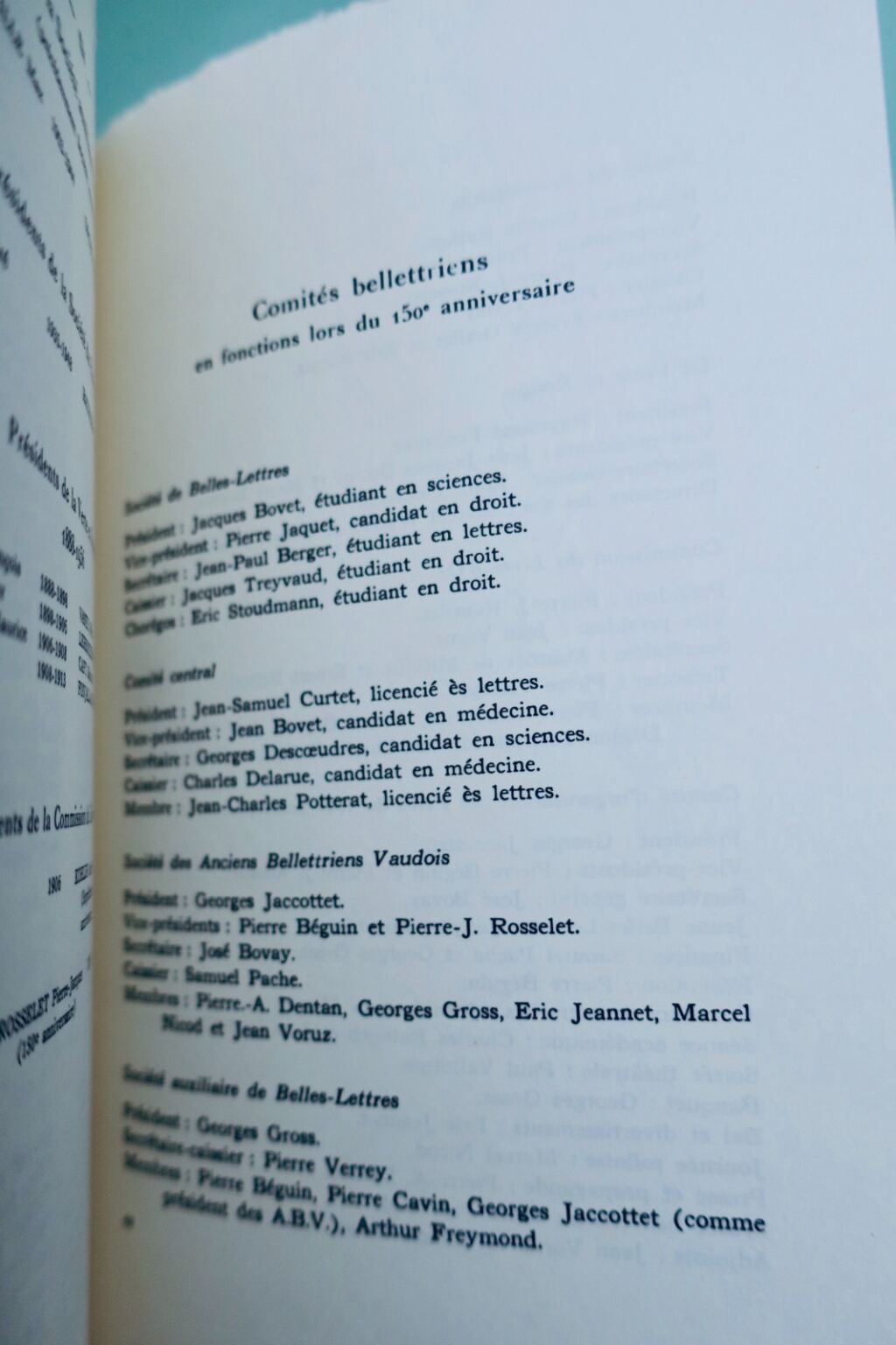 Golden Book of Lausanne's 150th Anniversary
