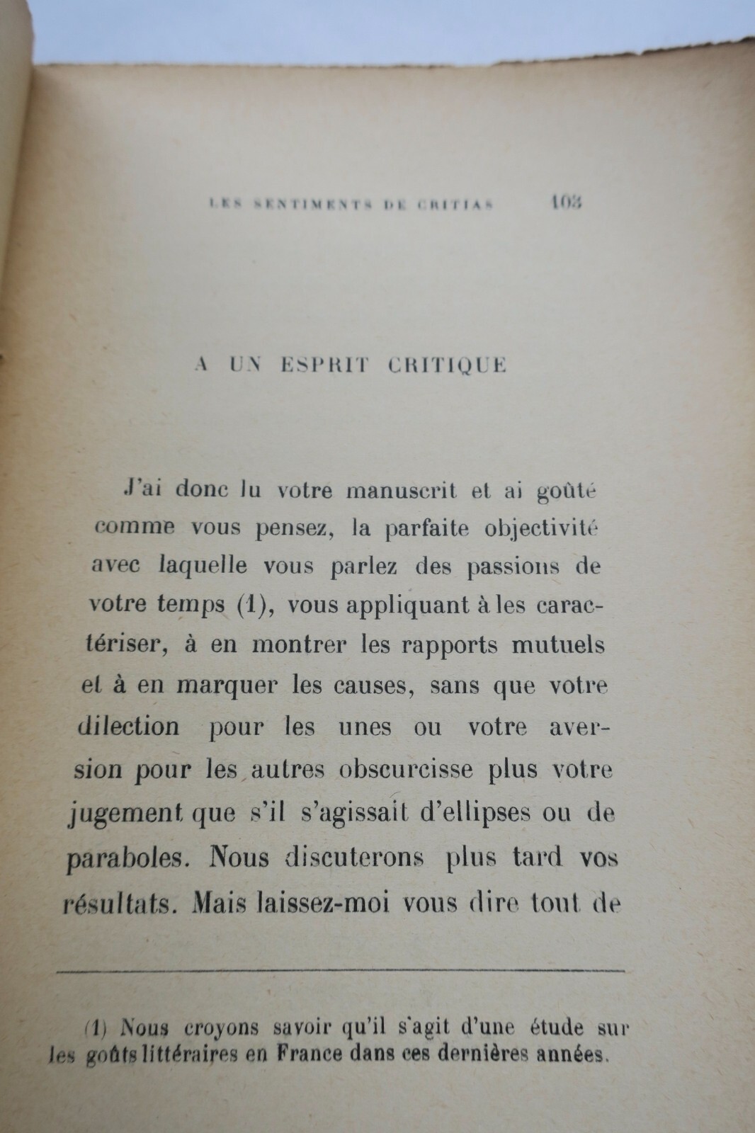 Sentiments of Critias with Author's Dedication - Image 3