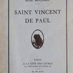 BENJAMIN RENE SAINT VINCENT DE PAUL 1930
