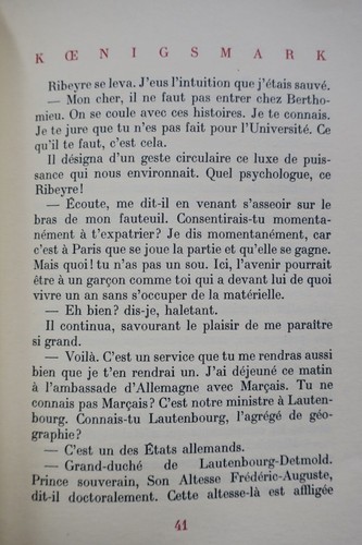 Historical novel in fine condition<span class="lla-card-orig-wrap"><span class="lla-card-orig">❦ BENOIT Pierre TOUCHAGUES koenigsmark</span></span> - La Librairie Antique