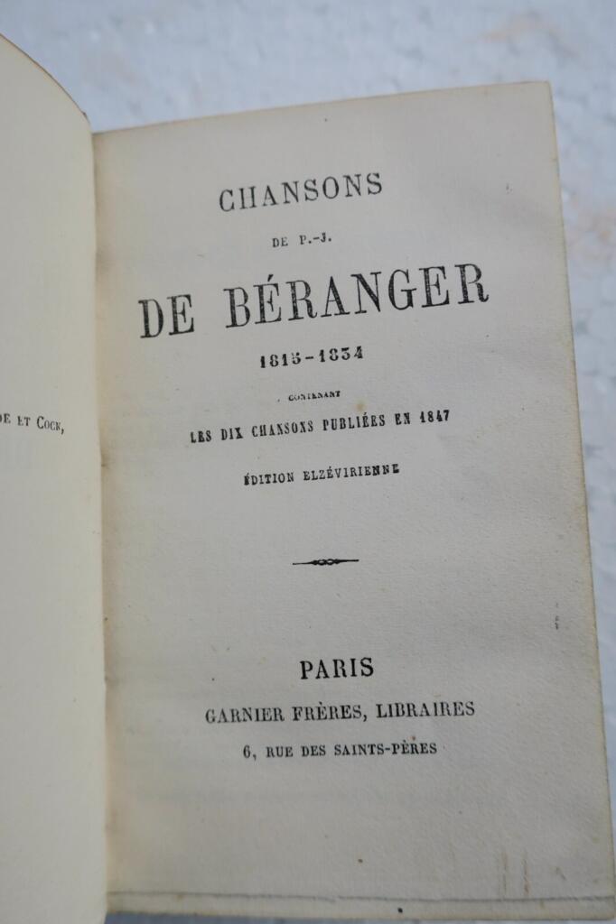 Gesänge von P.-J. de Béranger 1815-1834