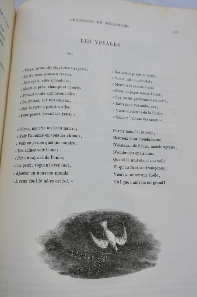 BERANGER CHANSONS DE P.J. DE Béranger 1866