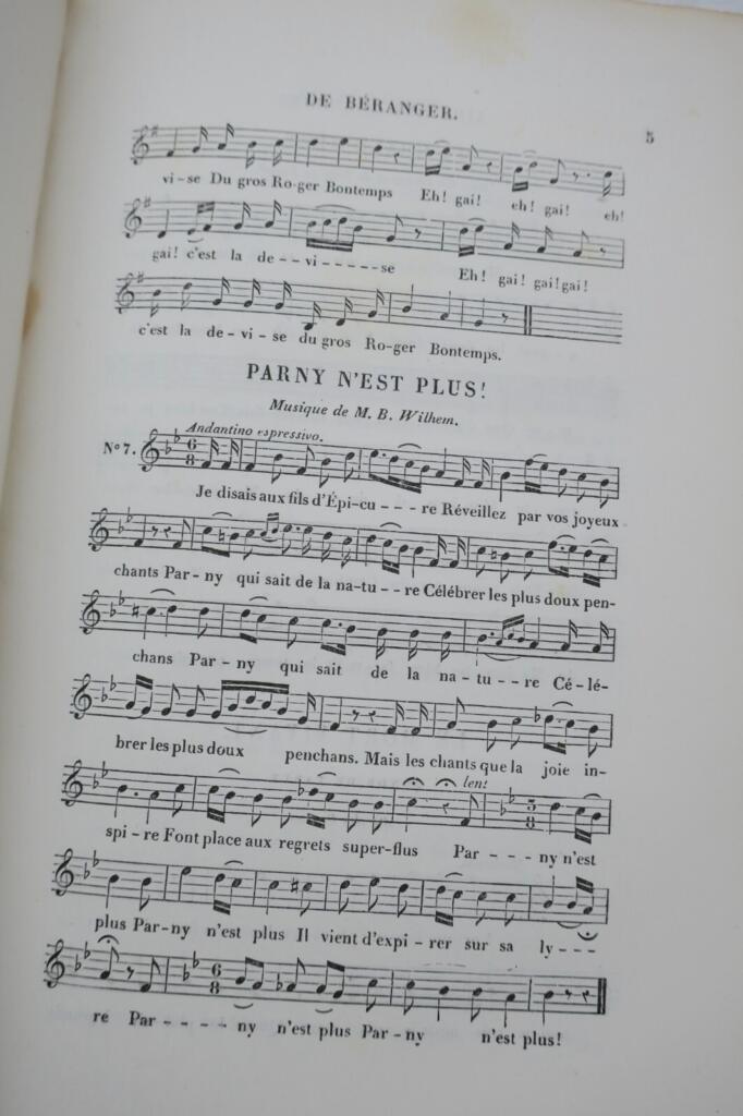 Collection of Béranger's musical works