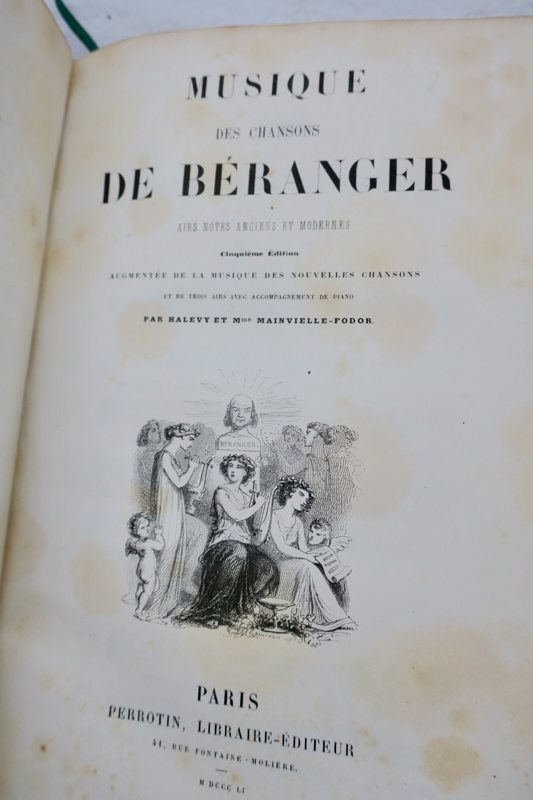 BERANGER MUSIQUE DES CHANSONS DE BERANGER - Airs notés anciens et modernes 1841 – Image 10