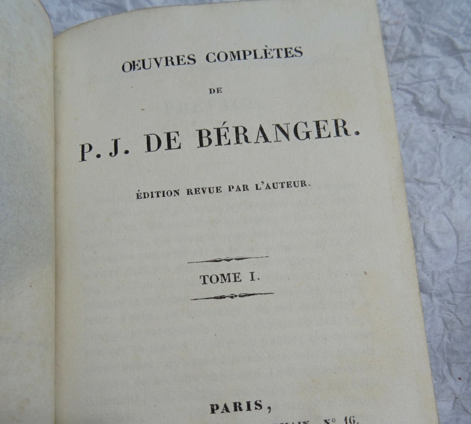 BERANGER. Oeuvres complètes de P.-J. Béranger 1835 - Image 7