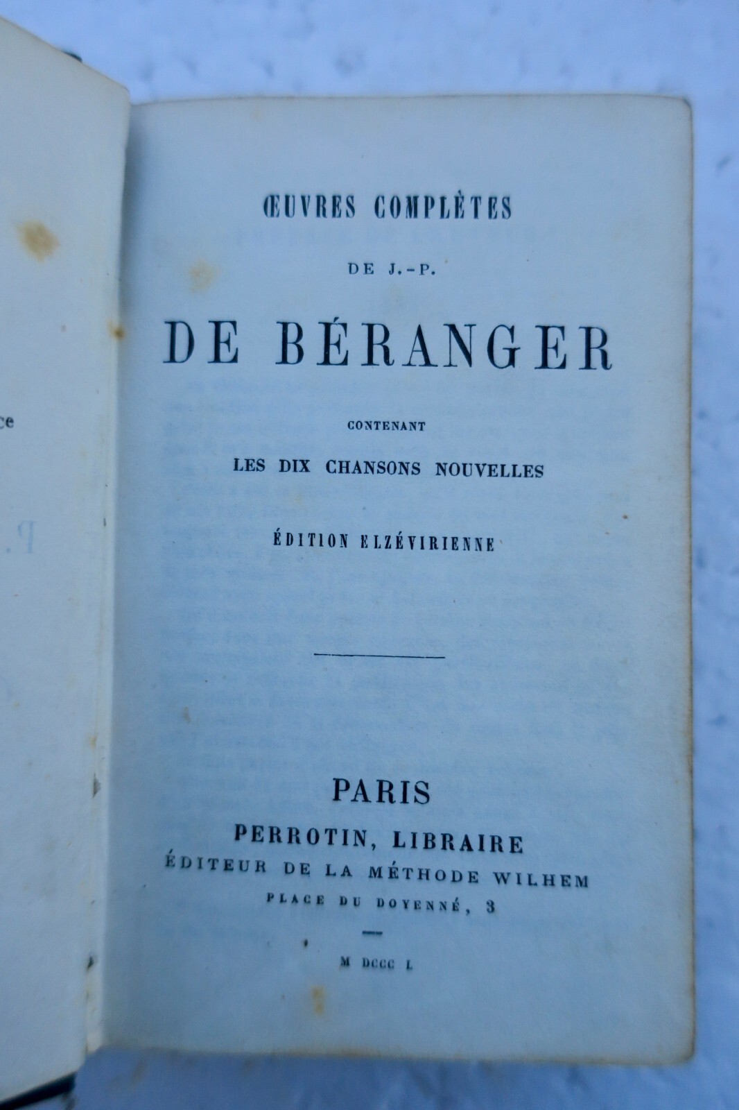 Gesamtwerk von BÉRANGER, Ausgabe 1850 - Image 3