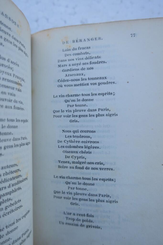 Béranger oeuvres complètes de P.-J. de Béranger, 1850. MINI