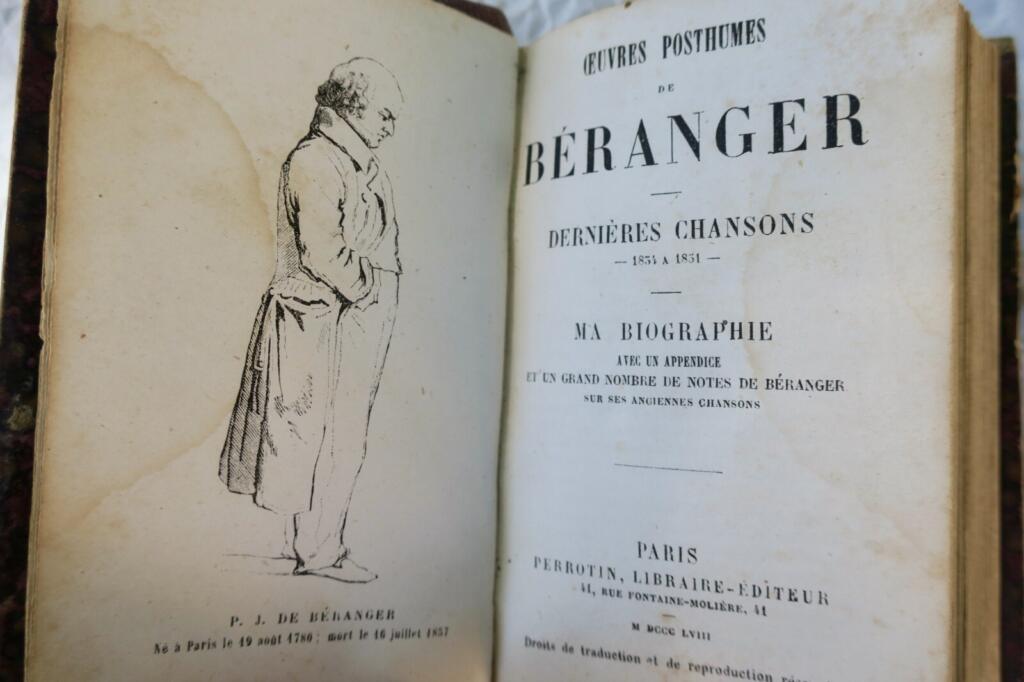 Béranger’s posthumous works: Last songs