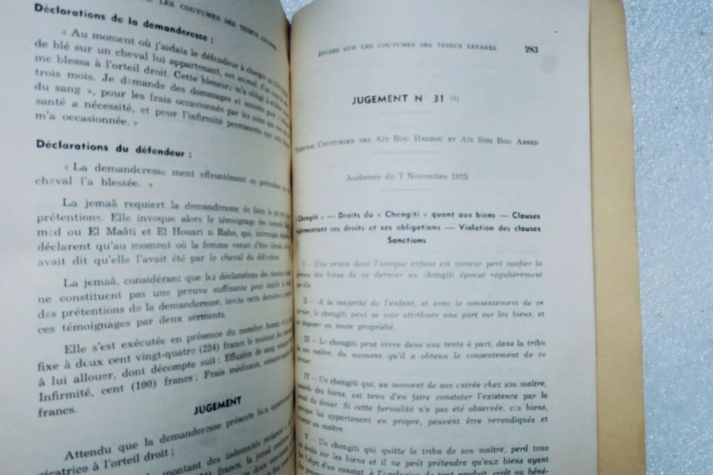 berbère CONTRIBUTION A L’ÉTUDE DU DROIT COUTUMIER BERBERE MAROCAin