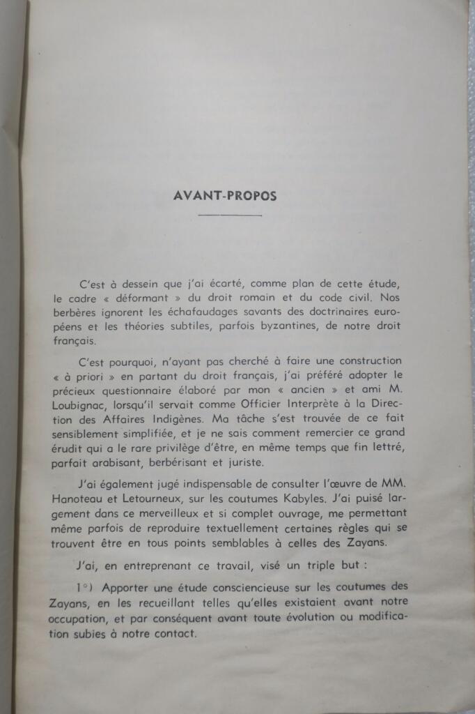 berbère CONTRIBUTION A L’ÉTUDE DU DROIT COUTUMIER BERBERE MAROCAin