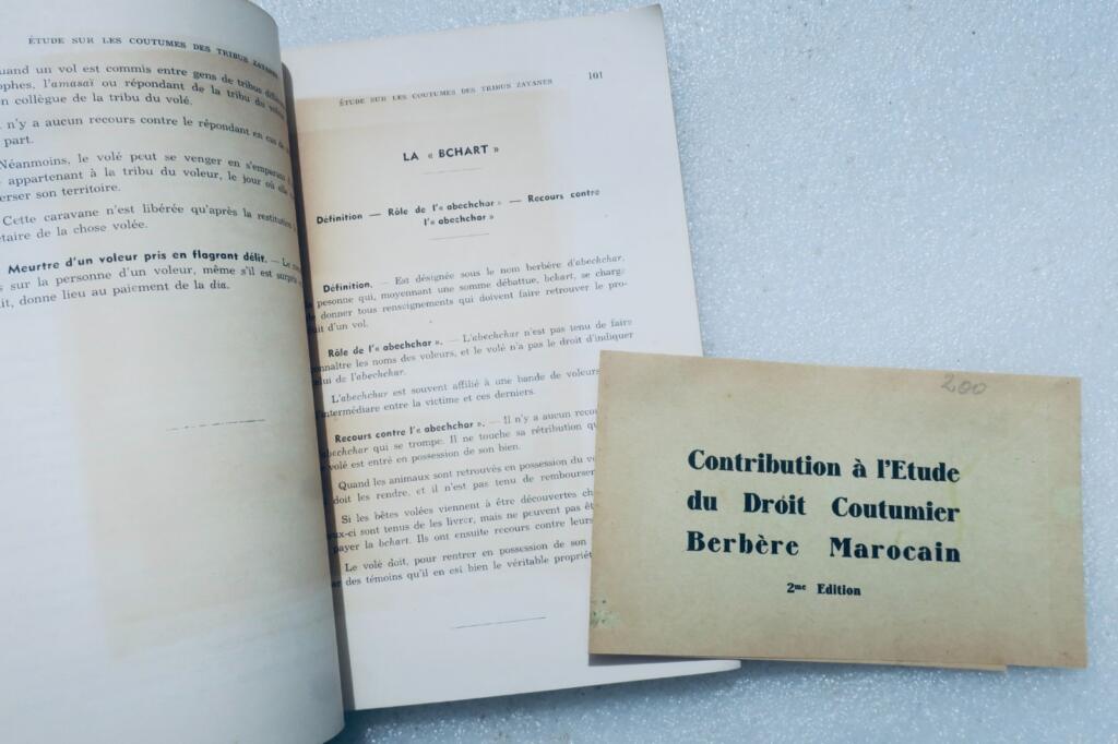 berbère CONTRIBUTION A L’ÉTUDE DU DROIT COUTUMIER BERBERE MAROCAin