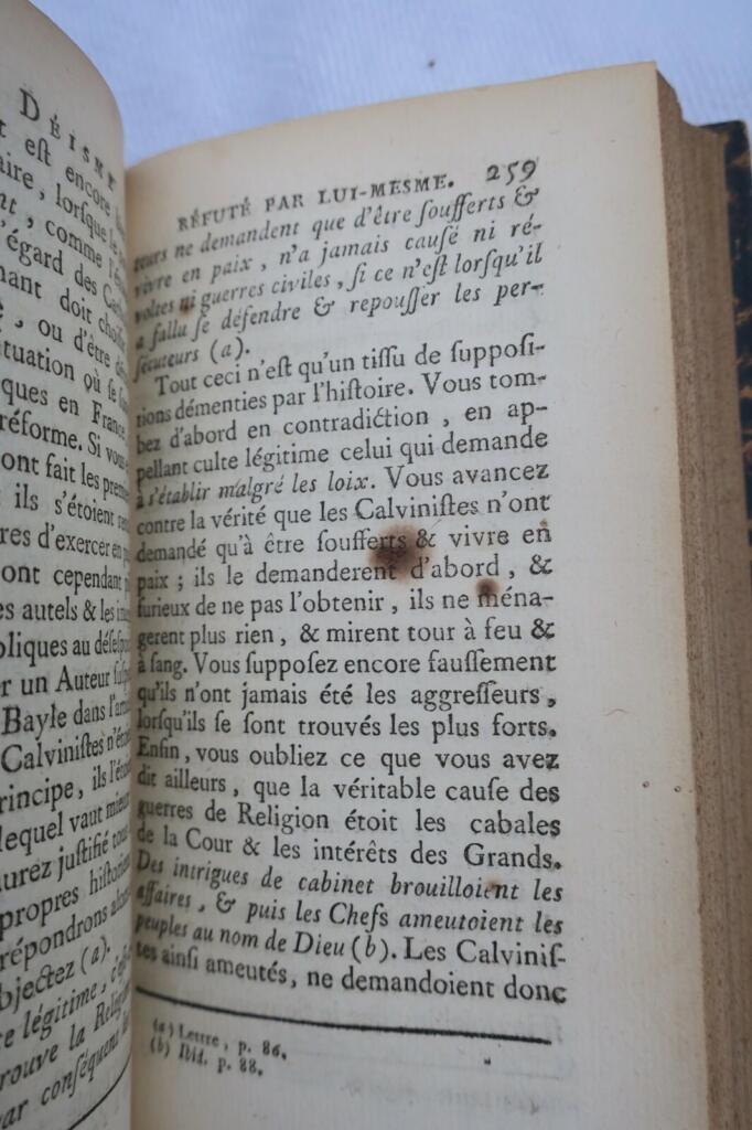 BERGIER LE DEISME REFUTE PAR LUI MEME 1765