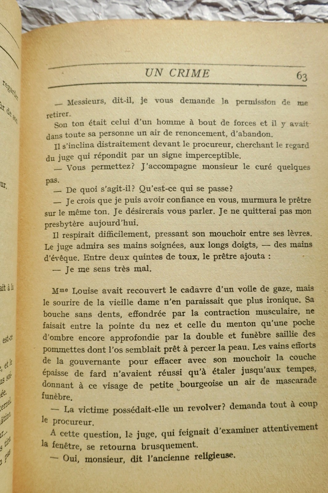 BERNANOS GEORGES. UN CRIME. LE LIVRE DE DEMAIN - La Librairie Antique