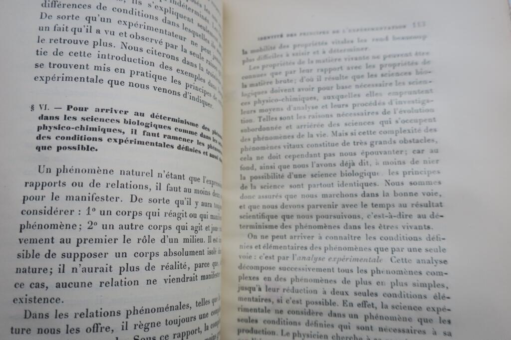 BERNARD (Claude); Introduction à l’étude de la Médecine Expérimentale 1912