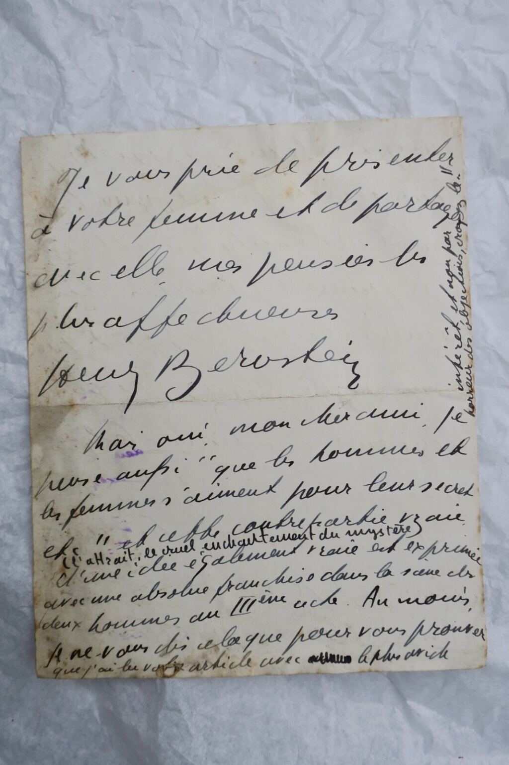 Autographed Signed Manuscript Letter by Bernstein