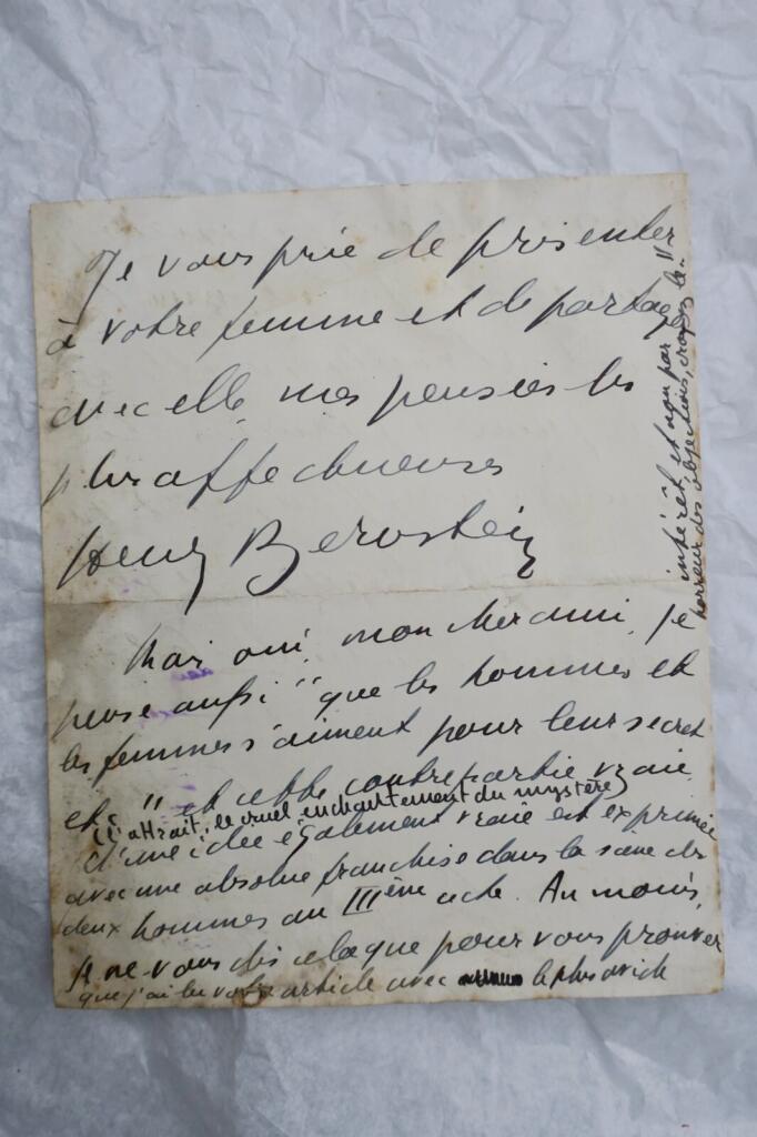 Signed autograph letter