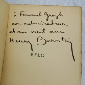 Bernstein Mélo dédicacé