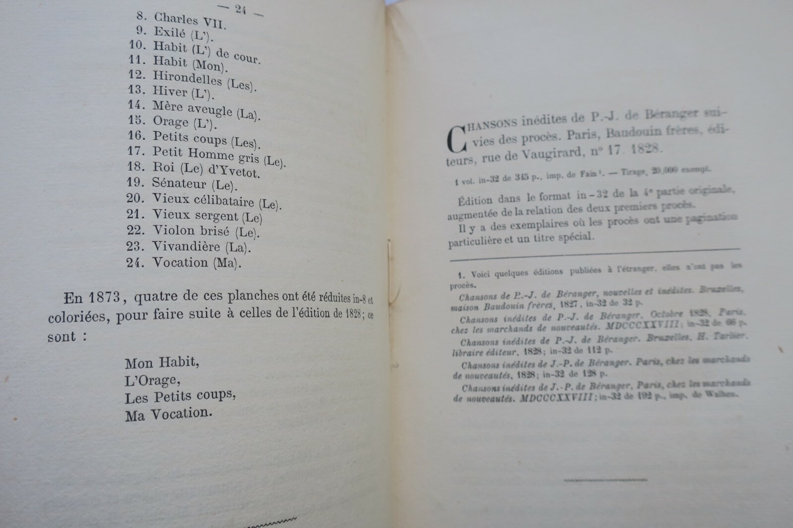 Bibliografie der Werke von P.J. de Béranger - Image 6