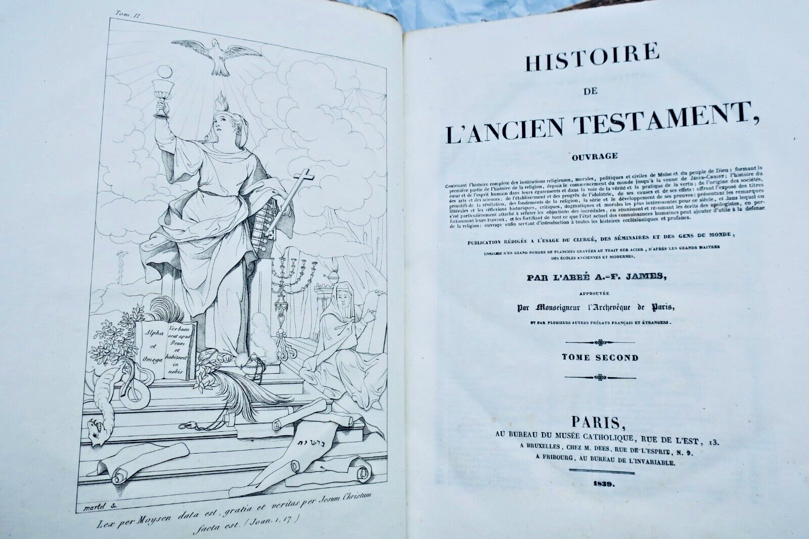 Bible JAMES HISTOIRE DE L ANCIEN TESTAMENT 1839