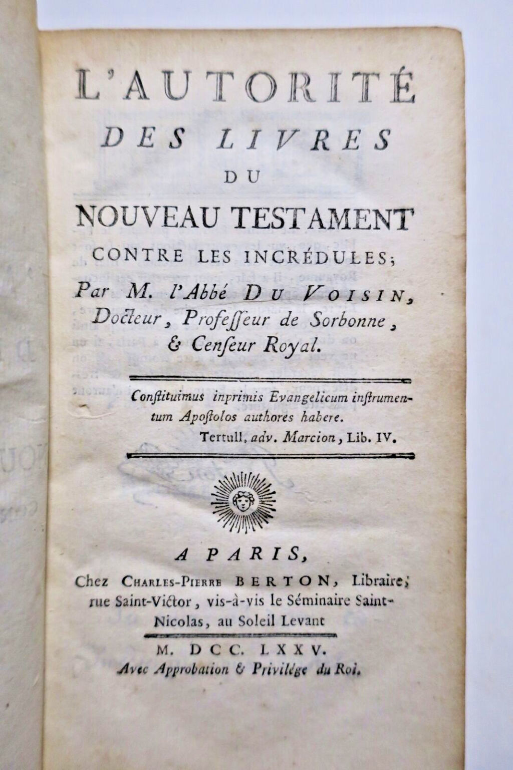 Rare work on New Testament authority